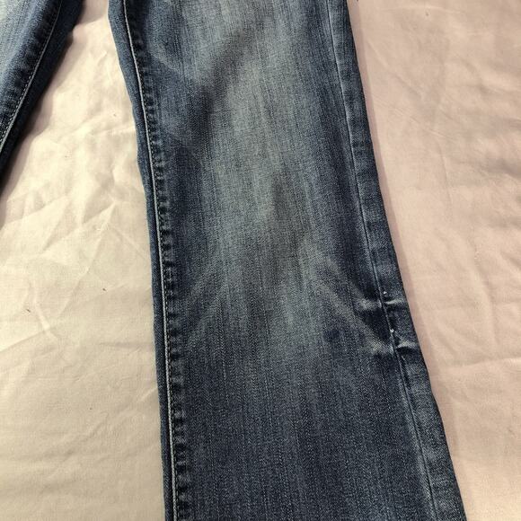 Rock 47 By Wrangler Jeans 28 x 30 Women Boot Cut Studded Pockets Low Rise Blue - Picture 13 of 14